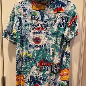 Born Fly Men’s Beach Swim Surf Shirt Sz Small